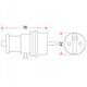 Απλός βύσμα WG-02 IP44 16A 250V Rumlux μαύρο