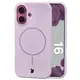 Silikonowe etui z pierścieniem magnetycznym Bizon Soft Case do Apple iPhone 16 jasnofioletowe
