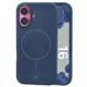 Silikonowe etui z pierścieniem magnetycznym Bizon Soft Case do Apple iPhone 16 granatowe