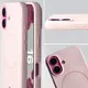 Silikonowe etui z pierścieniem magnetycznym Bizon Soft Case do Apple iPhone 16 jasnoróżowe