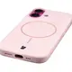 Silikonowe etui z pierścieniem magnetycznym Bizon Soft Case do Apple iPhone 16 jasnoróżowe