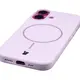 Silikonowe etui z pierścieniem magnetycznym Bizon Soft Case do Apple iPhone 16 jasnofioletowe