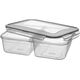 Orion Pojemnik na żywność dzielony z uszczelką szczelny z 2 przegródkami lunchbox 2 l