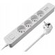 Listwa zasilająca Defender SFS 133 1,5 m, 4 gniazda, 3x USB biała