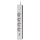 Listwa zasilająca Defender SFS 133 1,5 m, 4 gniazda, 3x USB biała