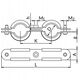Διπλός σφιγκτήρας UDG με επένδυση 3/8 (15-18mm) KPL M8 γαλβανισμένο