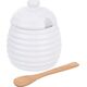 Orion Pojemnik porcelanowy na MIÓD do miodu z pokrywką i łyżeczką 340 ml