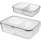 Orion Pojemnik na żywność dzielony z uszczelką szczelny z przegródkami 2 wkłady lunchbox 1 l