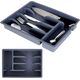 Vilde Organizer na sztućce przybory wkład do szuflady szary 5 przegródek 36x25,5x 5 cm
