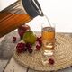 Orion Dzbanek szklany do napojów z uchwytem pokrywką EMBO 1,5 l