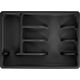 Vilde Organizer na sztućce przybory wkład do szuflady czarny 5 przegródek 36x25,5x6 cm