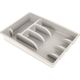 Vilde Organizer na sztućce przybory wkład do szuflady popielaty 5 przegródek 36x25,5x6 cm