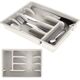 Vilde Organizer na sztućce przybory wkład do szuflady popielaty 5 przegródek 36x25,5x6 cm
