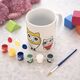 Orion Kubek do malowania z farbkami porcelanowy sowa 330 ml