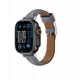 Δερμάτινο λουράκι AMAZINGTHING Class Band για Apple Watch 45 / 46 / 49 mm - γκρι
