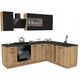 MEBLE KUCHENNE ZESTAW VARIO 240X180CM Z4 CZARNY/EVOKE BLAT DISTRICT BEZ AGD