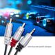 Kabel Qoltec Jack 3.5mm - RCA (Cinch) x2 1m czarny (52339)