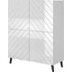 Cama Meble Regał ABETO 100,5x40xH121,5 biały/biały połysk