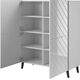 Cama Meble Regał ABETO 100,5x40xH121,5 biały/biały połysk