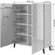 Cama Meble Regał ABETO 100,5x40xH121,5 czarny/czarny połysk