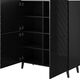 Cama Meble Regał ABETO 100,5x40xH121,5 czarny/czarny połysk