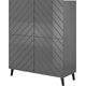 Cama Meble Regał ABETO 100,5x40xH121,5 grafit/grafit połysk