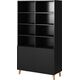 Cama Meble Regał PAFOS 100x40xH176,5 czarny mat