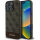 Guess GUESS futerał do IPHONE 16 Pro Max GUHCP16XG4GLBR (PC/TPU 4G PU Bottom Stripe) brązowy