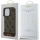 Guess GUESS futerał do IPHONE 16 Pro Max GUHCP16XG4GLBR (PC/TPU 4G PU Bottom Stripe) brązowy