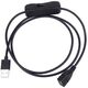 PREMIUMCORD Καλώδιο επέκτασης USB 2.0 με διακόπτη, 1m, μαύρο