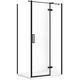 Σετ C570 Καμπίνα City Δεξιά Μαύρη 100x80x195+Tako Slim Λευκό Ματ Wir