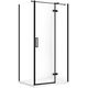 Σετ C570 Καμπίνα City Δεξιά Μαύρη 100x80x195+Tako Slim Λευκό Ματ Wir