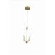 Lampa wisząca Light Prestige Mariposa LP-1715/1P zwis 1x8W LED 3000/4000/6000K 1040Lm przezroczysta złoty