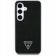 Case Guess Grained Triangle Logo MagSafe for Samsung Galaxy S25 black