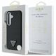 Case Guess Grained Triangle Logo MagSafe for Samsung Galaxy S25 black