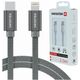 Swissten Textile Universal Quick Charge 3.1 USB-C to Lightning Data and Charging Cable 2m