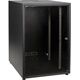 Ερμάριο δικτύου 19 ιντσών EFB OFFICE SERIES 18U 600X600 RAL9005 Μαύρο IP20 πλήρως συναρμολογημένο και αποσυναρμολογούμενο με γυάλινη πρόσοψη 45KG φορτίο