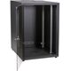 Ερμάριο δικτύου 19 ιντσών EFB OFFICE SERIES 18U 600X600 RAL9005 Μαύρο IP20 πλήρως συναρμολογημένο και αποσυναρμολογούμενο με γυάλινη πρόσοψη 45KG φορτίο