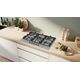 Bosch Serie 6 PCQ7A5I90 płyta kuchenna Stal nierdzewna Wbudowany 75 cm Gaz 5 stref(y)