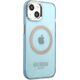 Guess Guess GUHMP13MHTCMB iPhone 13 6,1" niebieski/blue hard case Gold Outline Translucent MagSafe NoSize