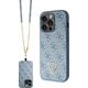 Guess Guess GUHCP15LP4TDSCPB iPhone 15 Pro 6.1" niebieski/blue hardcase Crossbody 4G Metal Logo