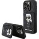 Karl Lagerfeld Karl Lagerfeld KLHCP15LSAKKNSCK iPhone 15 Pro 6.1" czarny/black hardcase Saffiano Cardslots and Stand Monogram Ikonik Patch