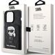 Karl Lagerfeld Karl Lagerfeld KLHCP15LSAKKNSCK iPhone 15 Pro 6.1" czarny/black hardcase Saffiano Cardslots and Stand Monogram Ikonik Patch
