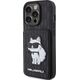 Karl Lagerfeld Karl Lagerfeld KLHCP15LSAKCNSCK iPhone 15 Pro 6.1" czarny/black hardcase Saffiano Cardslots and Stand Monogram Choupette