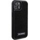 Karl Lagerfeld Karl Lagerfeld KLHCP15SHDSPLK iPhone 15 6.1" czarny/black hardcase Rhinestone Logo Metal Plate