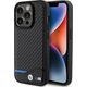 BMW BMW Leather Carbon Blue Line - Etui iPhone 15 Pro (czarny)