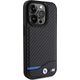 BMW BMW Leather Carbon Blue Line - Etui iPhone 15 Pro (czarny)
