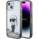 Karl Lagerfeld Karl Lagerfeld KLHCP15SLKKNSK iPhone 15 / 14 / 13 6.1" transparent hardcase Liquid Glitter Ikonik