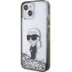 Karl Lagerfeld Karl Lagerfeld KLHCP15SLKKNSK iPhone 15 / 14 / 13 6.1" transparent hardcase Liquid Glitter Ikonik