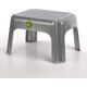 Lumarko Taboret prostokątny 36,5x30x24cm srebrny (10230)